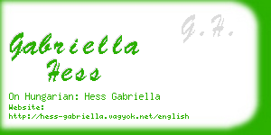 gabriella hess business card